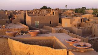 Maison terre argile Djenne Mali