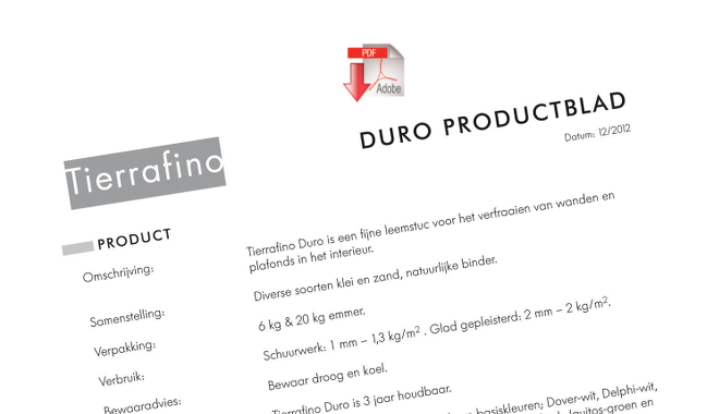 Product sheet Duro Clay Plaster